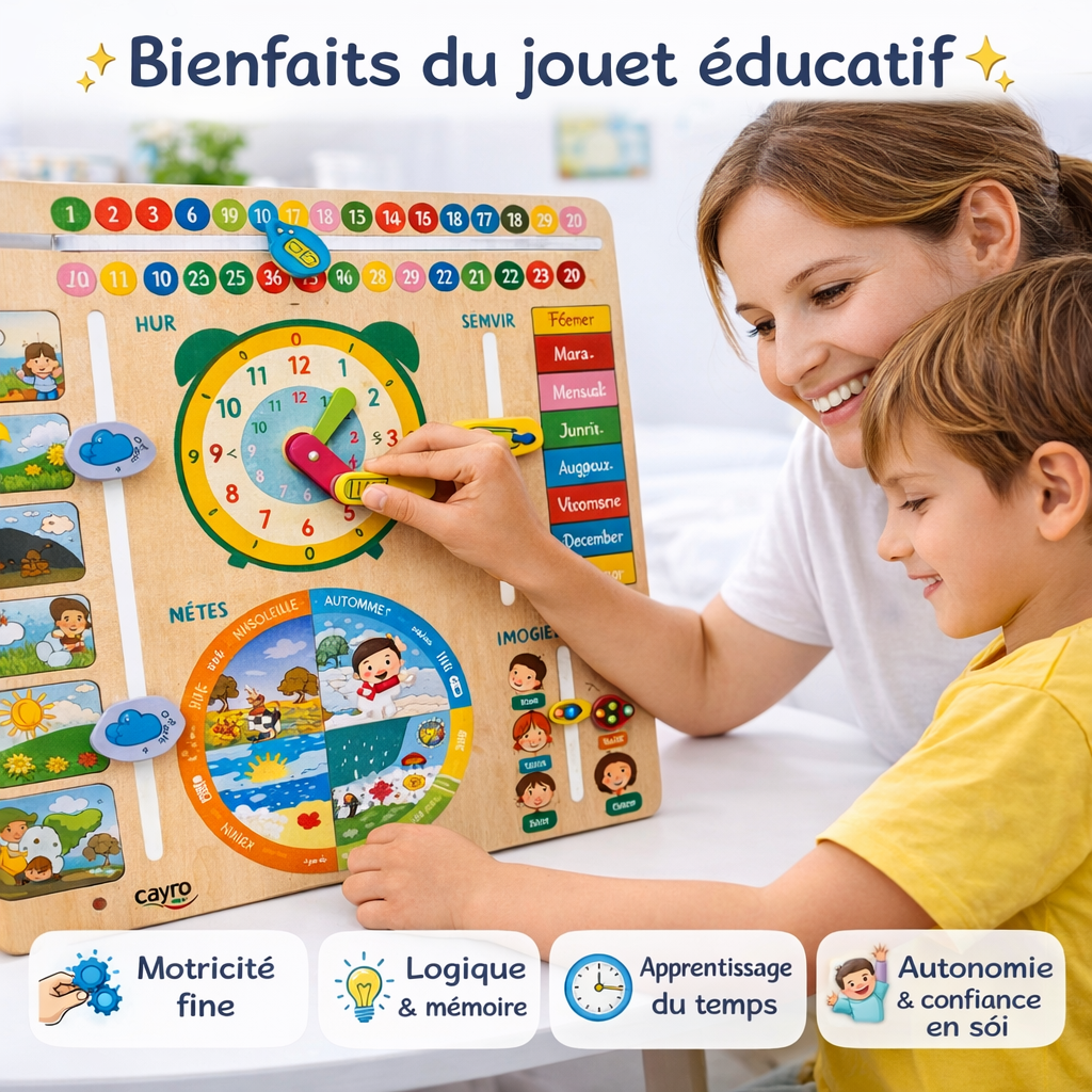 bienfaits calendrier éducatif enfant motricité logique apprentissage du temps autonomie enfant