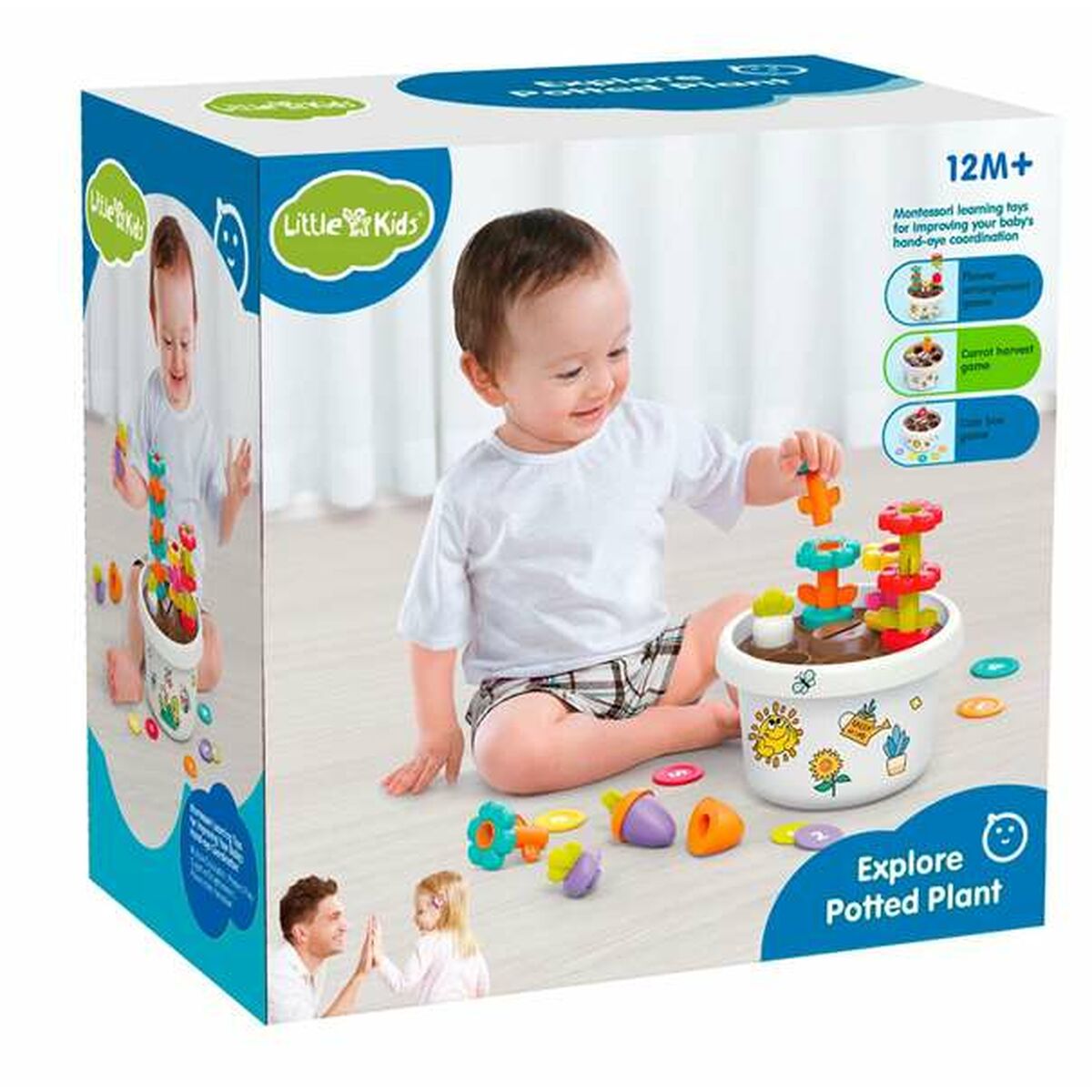 Détails du jeu éducatif Potted Plant Montessori favorisant la coordination œil-main