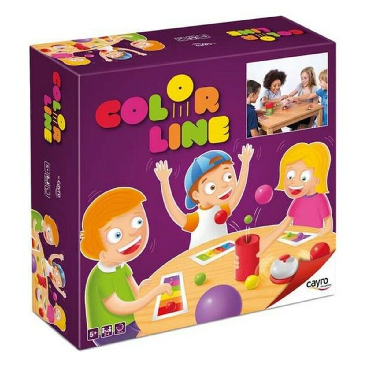 Jeu de société Colorline pour enfant dès 5 ans avec pièces colorées et cartes de logique, activité éducative favorisant la mémoire, la concentration et la réflexion






