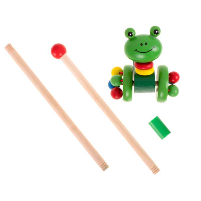 Pousseur grenouille en bois - jouet premiers pas dès 18 mois