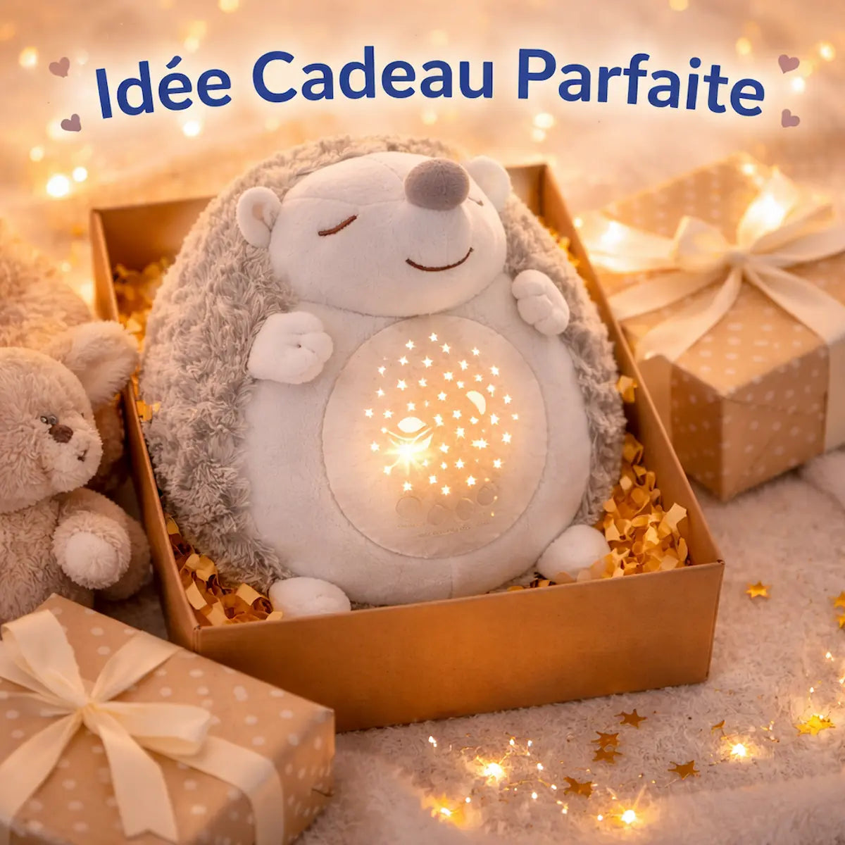 Idée cadeau naissance veilleuse hérisson bébé éducatif